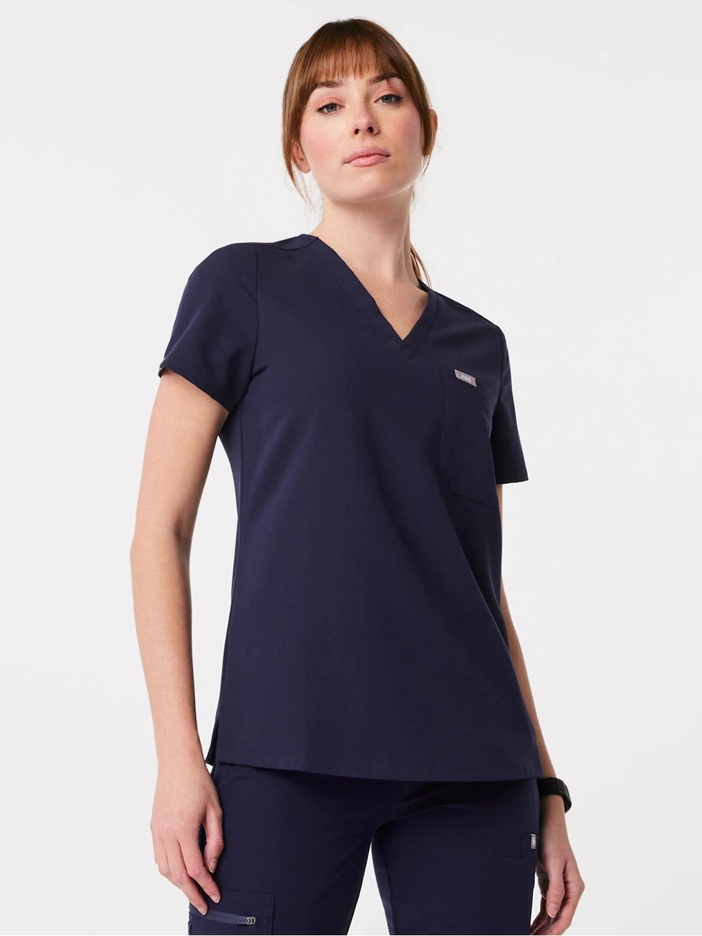 Figs Navy Catarina Scrub Top size Small
